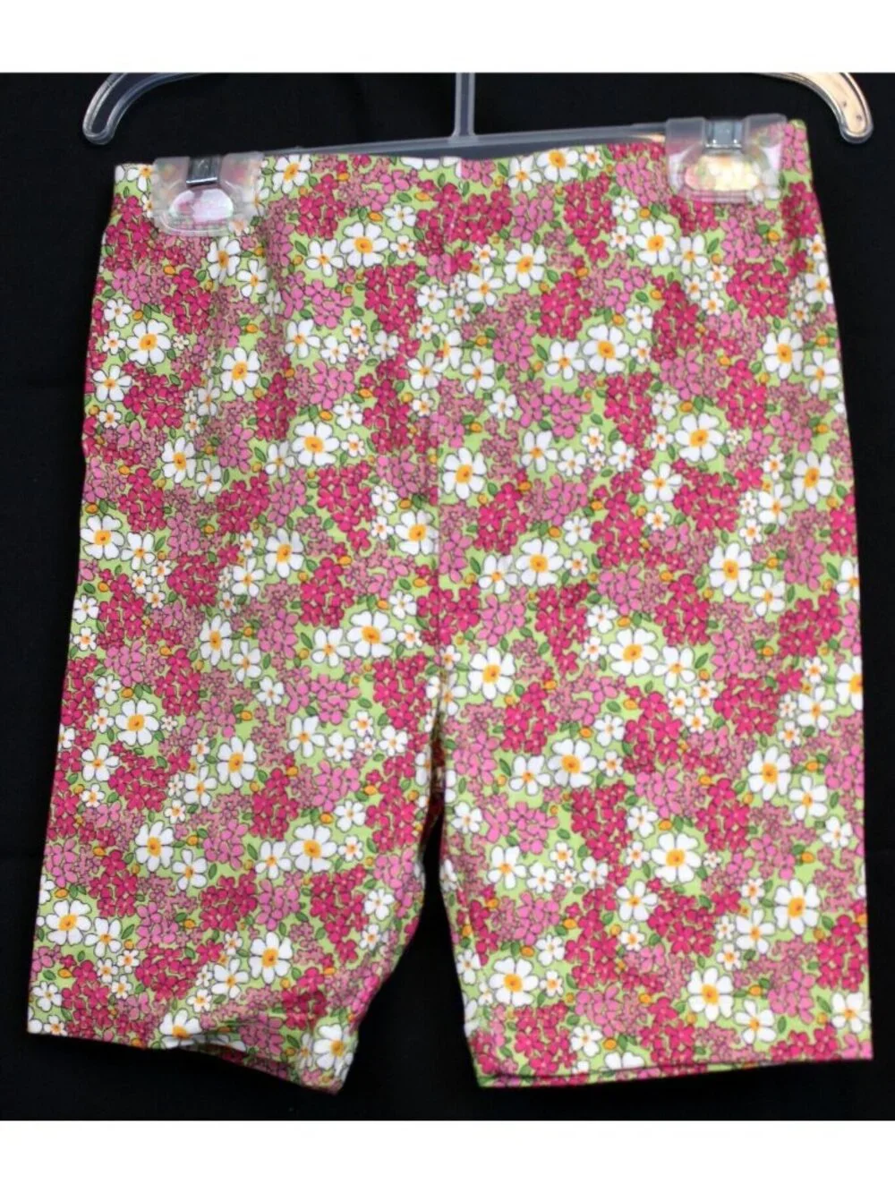 NEW 2000 Gymboree Floral Bike Shorts sz M XXL Girls Green Pink Daisy Spring